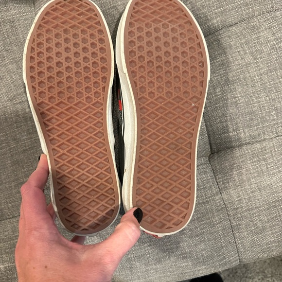 Vans Red and Black Checkerboard Slip-Ons - Picture 3 of 4